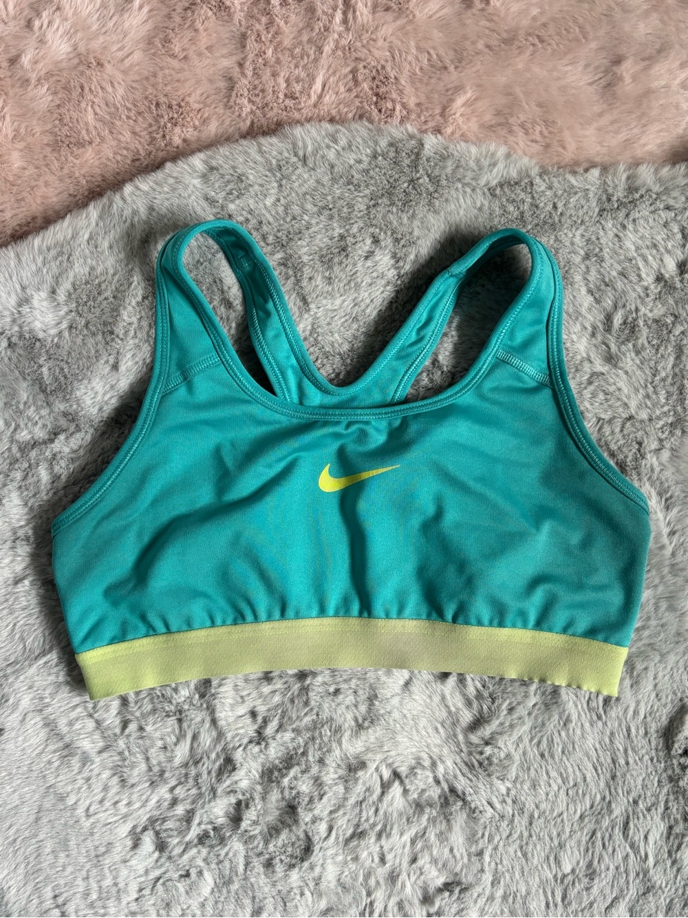 Nike teal green racerback sports bra
